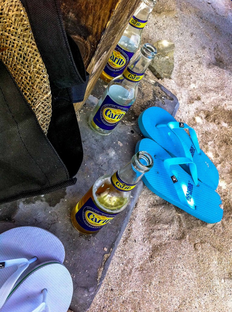 Carib beer, like beer-flavored water to help with beachy dehydration!