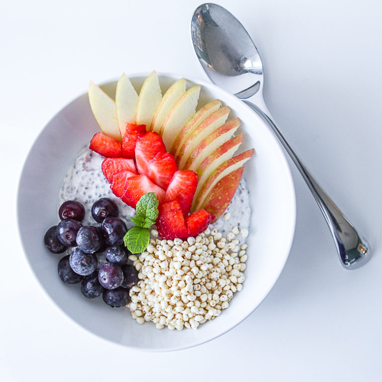 Breakfast Bowl: Chia Pudding with Fruit - m's belly